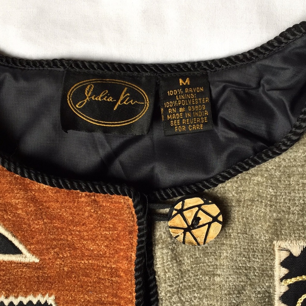 Vintage Embroidered Patchwork Blazer - image 6